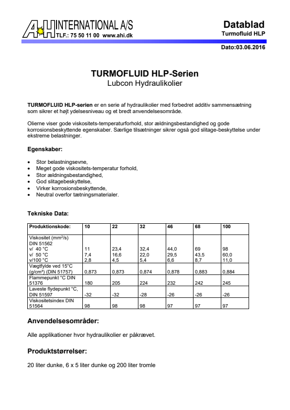 

Turmofluid HLP serien

